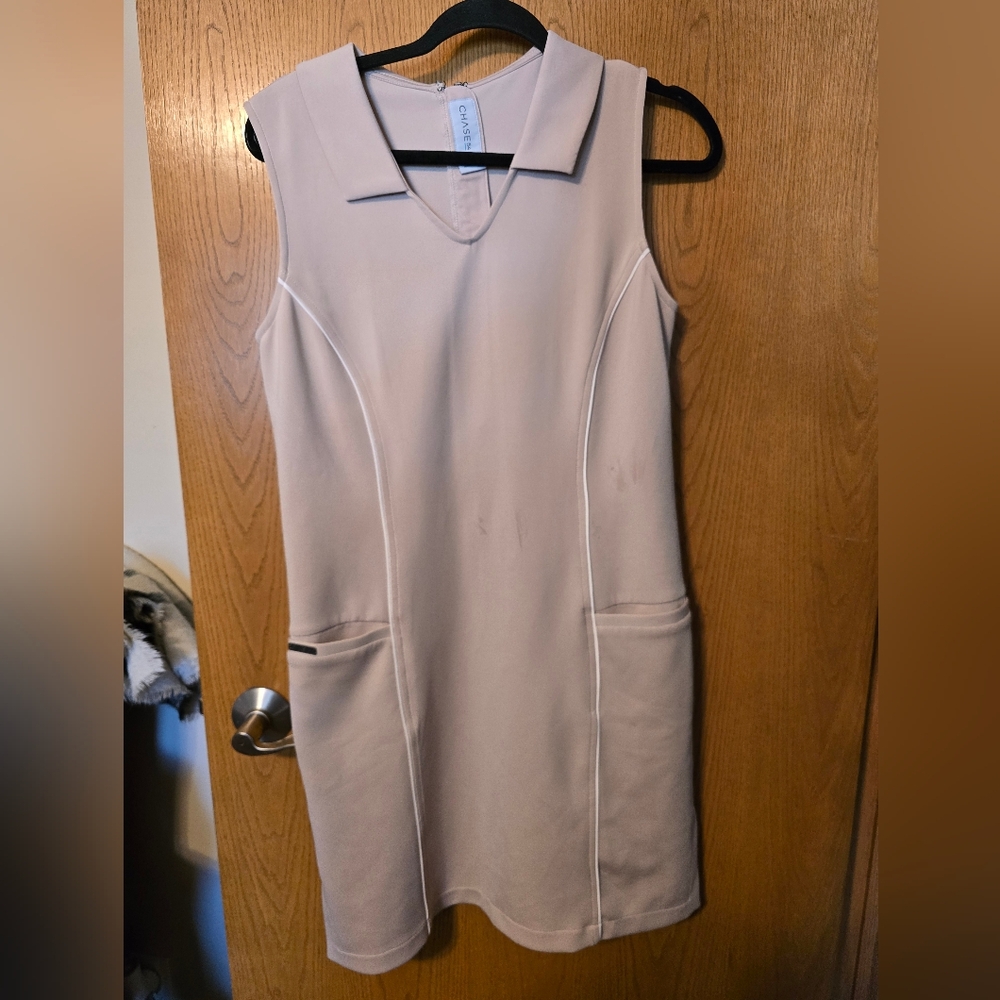 Chase 54 Sleeveless Cream Mini Dress Size Medium NWT!